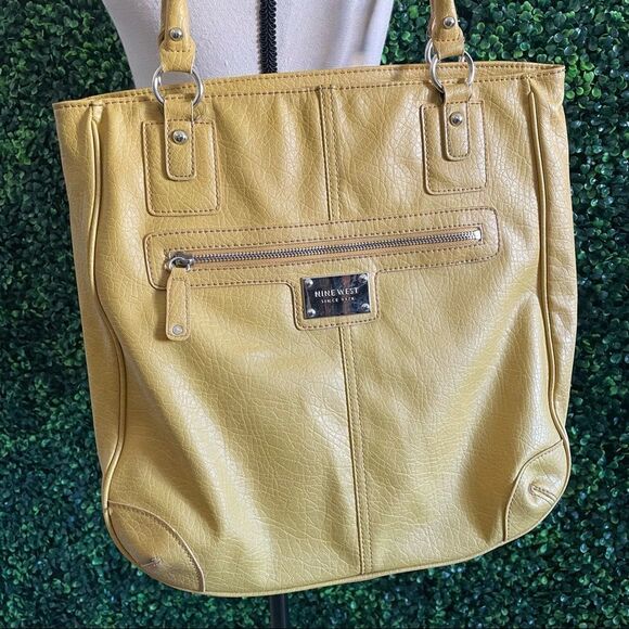 Nine West Yellow Mustard Tote Bag - Picture 3 of 13
